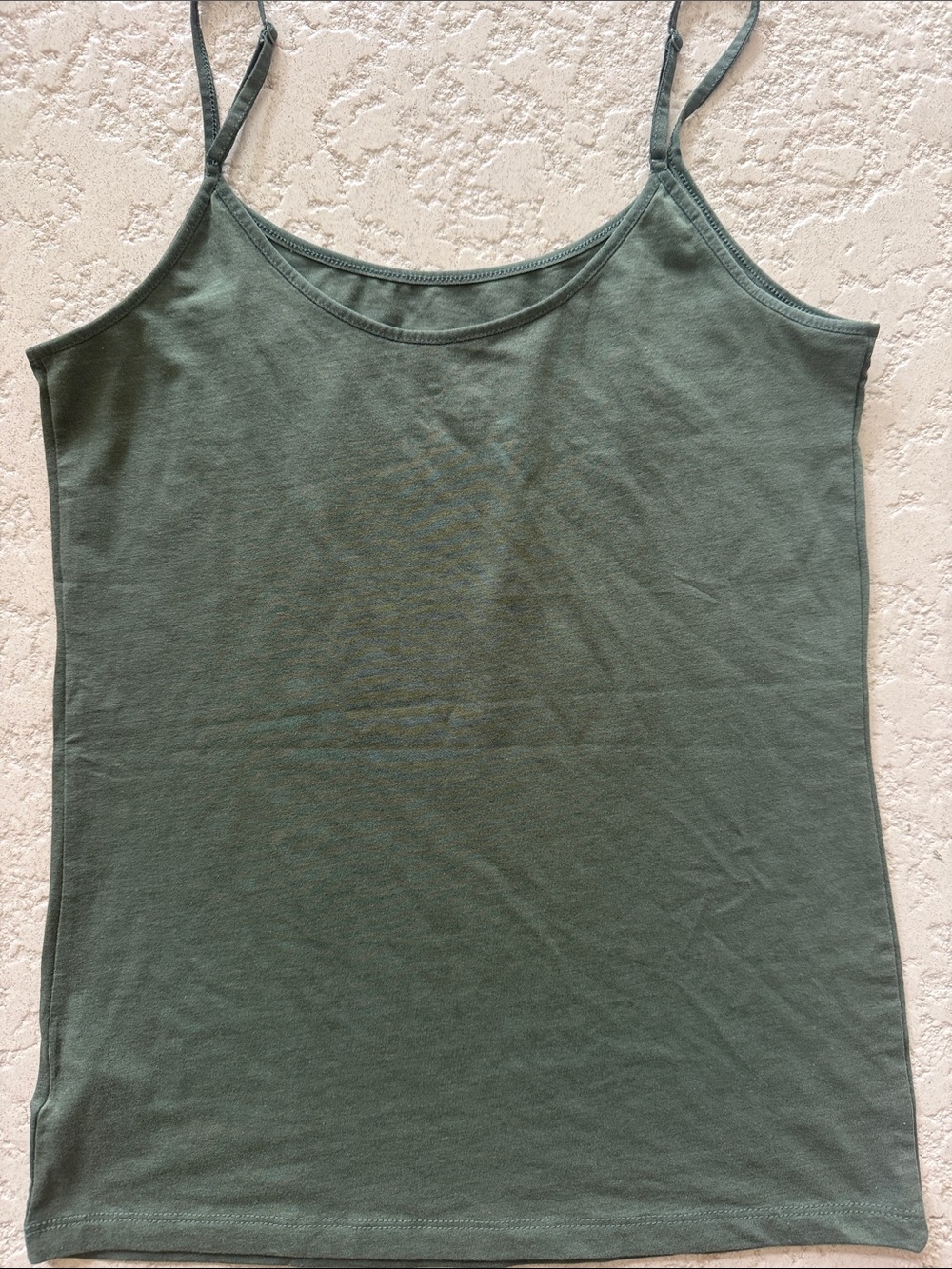 Time and Tru Olive Green Adjustable Strap Camisole